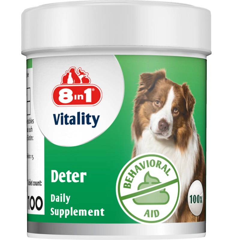 8in1 Vitality tabletki Deter Witaminy dla psów przeciw koprofagii 100 tabletek.jpg
